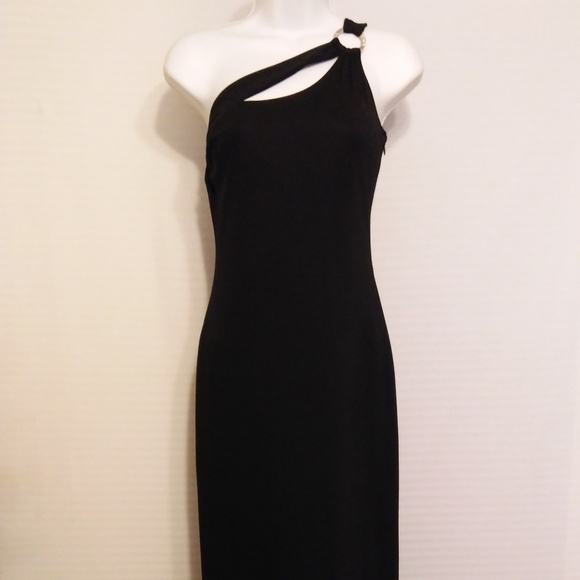 Zum Zum by Niki Livas Dresses & Skirts - STUNNING LONG BLACK GOWN RHINESTONE ACCENT